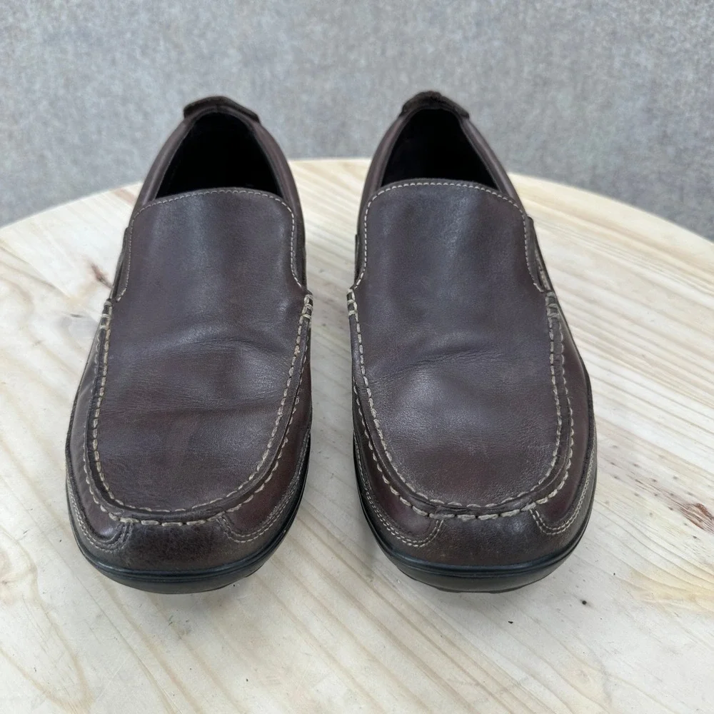 Cole Hann Mens 11.5 Brown Leather Slip On Loafers Moc Toe Shoes‎ Business Casual